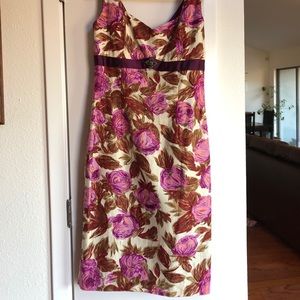 Yoana Baraschi purple floral sweetheart dress